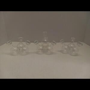 Set of 3 Clear Glass Propogation Vases 3-5-3 buds
